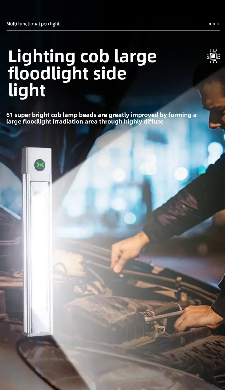 800LM Mini LED Keychain Flashlight – USB-C Rechargeable, Waterproof Torch with Magnet